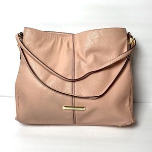 Ann Klein Dusty Pink Satchel Handbag purse  12.5" High